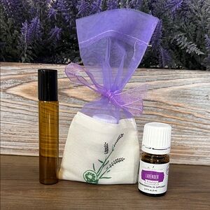 Young Living 2 Lavender Vitality Essential Oil 5ml w Roller Bottle & Gift Bag